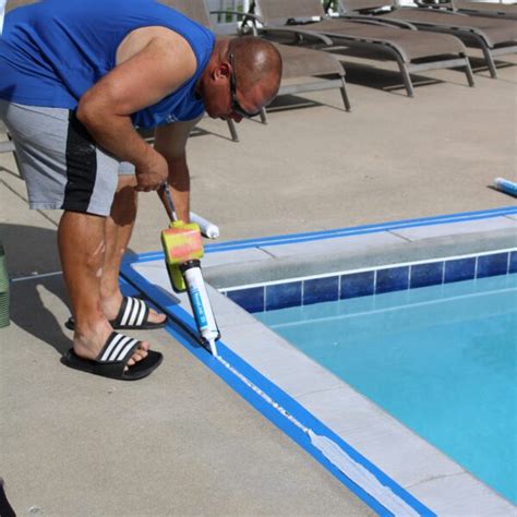 Pool caulking. Coping for concrete pools is usually made out of natural stone, tile, or molded concrete. It also comes in a lot of different styles. One of the most popular is precast coping with bullnose edges. This gives your pool and deck a seamless look and provides a blunt edge for swimmer safety. Vinyl pool coping is usually included in the manufacturer ... 