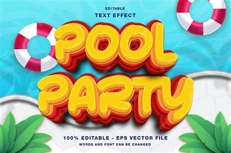 Poolparty Fonts Design Text Effect PSD For Free Download