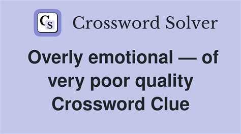 Poor Quality Crossword Clue