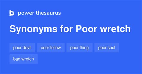 Poor Wretch synonyms - 37 Words and Phrases for Poor Wretch