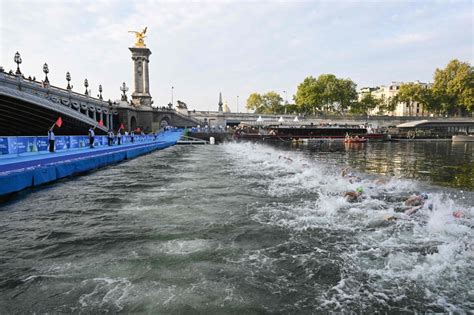 Poor water quality halts Paris Olympics swimming test event in the Seine