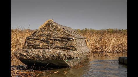 Fully Adjustable Grass Boat Blind - Wildfowl