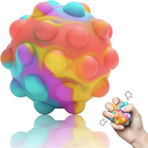 Pop Fidget Ball for Christmas - 2Pc Silicone Stress Relief Balls