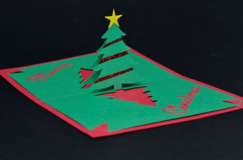 Pop Up Card Templates Christmas Tree Cards Design Templates