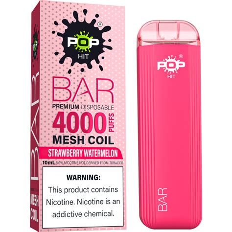 Pop bar. Flavor Profile: BubblegumPop Bar 4000 Puffs 12ml Premium Disposable DeviceEach Pop Bar Disposable Device Includes: Single Count Package Up to 4000 Puffs Per Device Mesh Coil Technology 12ml Per Device 5% Nicotine Not Derived From... $15.99. Add to … 