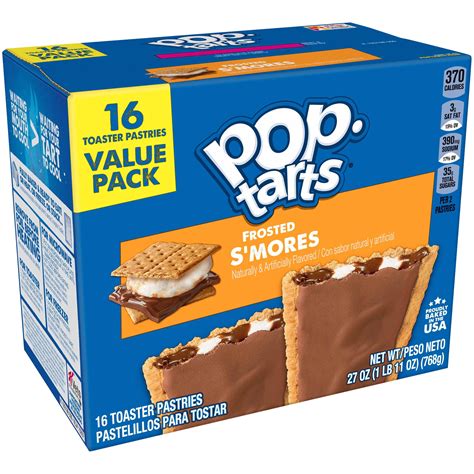 Pop tart smores. Kellogg's® Pop-Tarts® Frosted S'Mores Pop-Tarts® 20.3 oz. 00038000222832 ... 