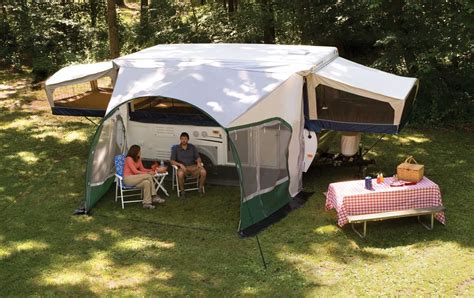 Pop up tent trailer awning. EZ Lite Campers Pop Up Tent Trailer Awning, Camping Trailer RV Awning 9ft Beige. 3.8 out of 5 stars 21. $569.99 $ 569. 99. FREE delivery May 2 - 14 . Or fastest delivery Apr 26 - May 1 . Add to cart-Remove. 