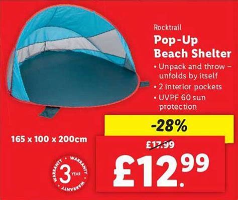 Pop-up Beach Shelter Offer at Lidl - 1weeklyads.com