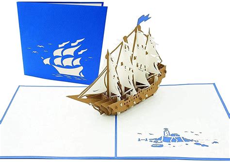 PopLife Sailboat Tall Ship Pop Up Card for All Occasions