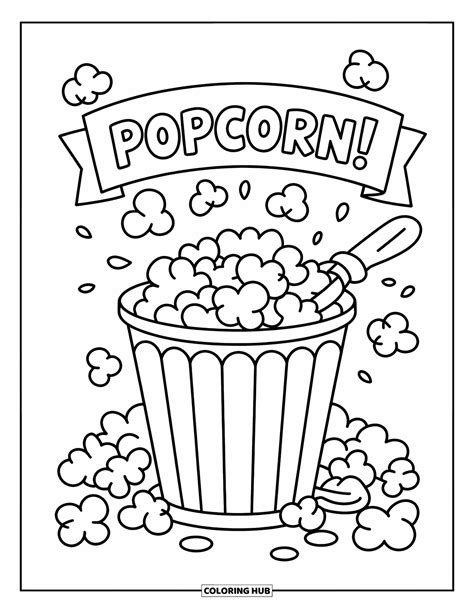 Popcorn Coloring Shee