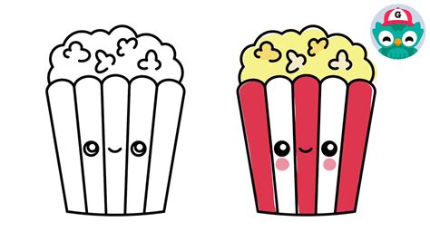 Popcorn Easy Drawing