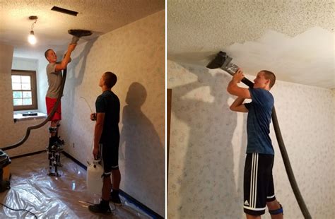 Popcorn ceiling removal cost. May 4, 2022 · Low-end cost. $120-$325. High-end cost. $2,250-$3,080. However, costs can vary greatly depending on the complexity of the project and labor costs in your area. A quick search for popcorn ceiling removal in your area will help provide a good baseline for costs in your area. If you want to know how much you should budget for popcorn ceiling ... 