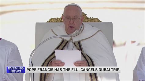 Pope cancels trip to Dubai for UN climate conference on doctors’ orders after getting the flu