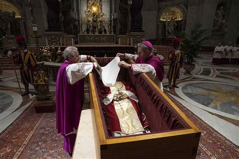 Pope casket photos. .  ...