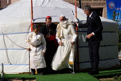 Pope starts Mongolia visit by praising the country’s religious freedom dating back to Genghis Khan