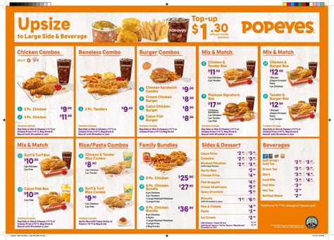 Popeyes Menu: Popeyes Singapore Menu Updated 2024