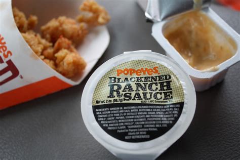 Popeyes blackened ranch. These are all of the sauce options at Popeyes that do not contain wheat or gluten ingredients. Ranch. Sweet Heat. Mardi Gras Mustard. Cocktail. Tartar Sauce. Creamy Horse Radish. Blackened Ranch. 