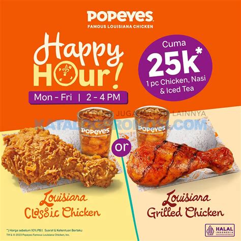 Popeyes happy hour. This my kind of Happy Hour! Pop by 2pm-5pm on weekdays and get these deals for only $5! 