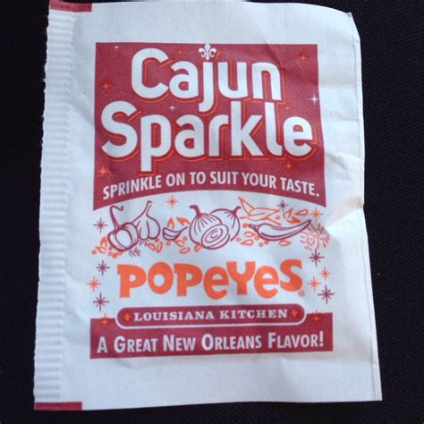 Twitter Don't be mad at yourself if you've been missing out on Cajun Sparkle. Lots of Popeyes customers don't know about it, but according to Secret Menu Items, it's becoming more popular. It's not just for chicken — true Cajun Sparkle fans add it to fries and biscuits, too.. 