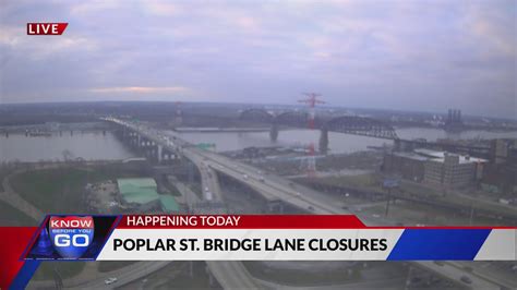 Poplar St. Bridge lane closures happening today