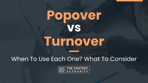 Popover vs. Turnover - What