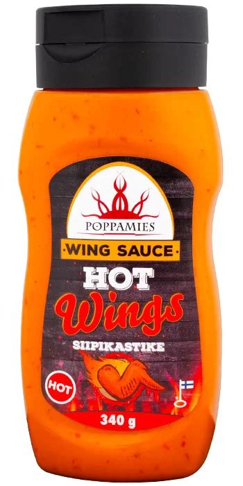 Poppamies Wing Sauce Mango-Valkosipuli 300 ml kastike