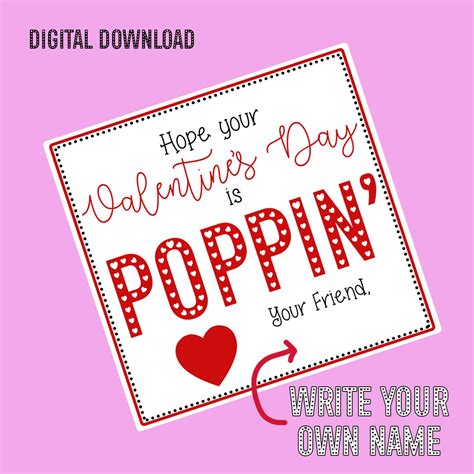 Poppin Valentine S Day Printable