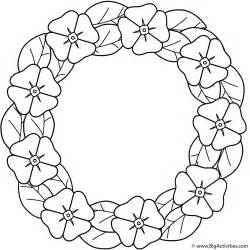 Poppy wreath - Coloring Page (Plants) - BigActivities