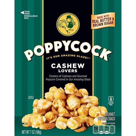 Poppycocks - Orville Redenbacher Poppycock Variety Pack of Original, Pecan Delight, and Cashew Lovers, 7 oz Each. $2392 ($1.14/Ounce) +. Orville Redenbacher's Poppycock for Cashew Lovers 30 oz. (1LB 14 oz)850g. $3200 ($1.07/Ounce) Total price: Add all 3 to Cart. Some of these items ship sooner than the others.