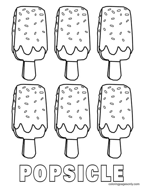 Popsicle Coloring Shee