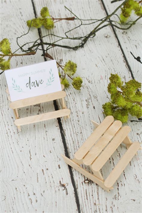 Popsicle Stick Picnic Table Place Card Holders