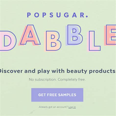 Popsugar dabble. What is popsugar dabble? Popsugar dabble is a sampling platform and product review community thanks to which you can receive free samples to try gratis, in … 