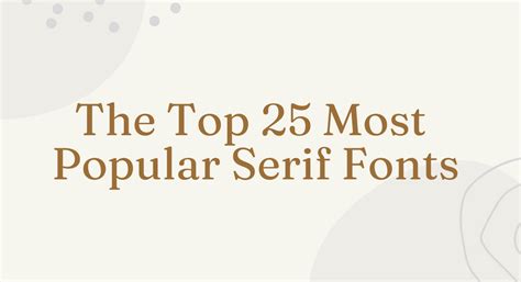 Popular serif fonts. Learn what serif fonts are and how they can enhance your brand personality. Explore 25 classic serif fonts with examples and tips for logo design. 