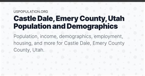 Population In Castle Dale-Huntington , Utah - dwellics.com