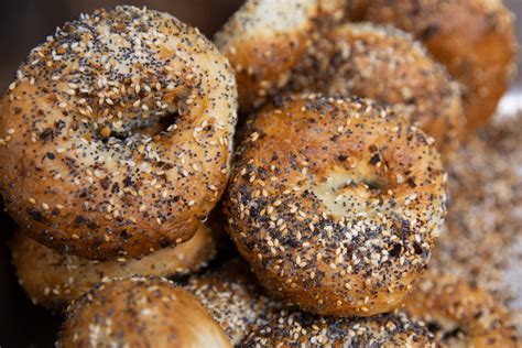Popup bagel. BAGEL BAKERS: Emily Baron and Matt Lee, owners of microbakery Nosh Bagels, prepare for customers at a Newstock Pantry pop-up. Photo courtesy of Emily Baron Nosh, a microbakery specializing in ... 