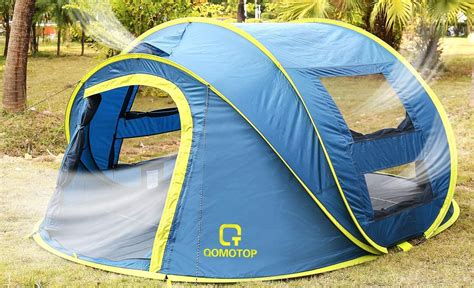 Popup tents. Toogh 3-4 Person Automatic Pop-Up Tent. Editor’s Choice. Size: 110 sq. ft. ⸱ Peak Height: 66 inches (external) ⸱ Weight: 13 lbs. ⸱ HH Rating: 3,000 mm. The Toogh Automatic Pop-Up Tent is the best pop-up tent out there for camping couples or small families looking for a durable, uber-convenient three-season shelter. 