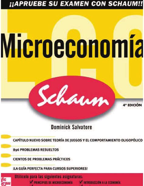 Por dominick salvatore teoría y aplicaciones de la microeconomía quinta quinta edición. - Pacing guide for culinary arts freshman.