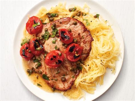 Pork Scallopini with Spaghetti Squash Recipe Food