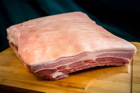 Pork belly for sale. A 20% minimum fat-to-meat ratio is required to make most sausage. The maximum allowed fat in certain commercial sausages is 50%. 25-30% is ideal for many sausage recipes. It wastes all the effort if you don’t have enough sausage fat. The dryness makes the whole sausage nearly inedible. 