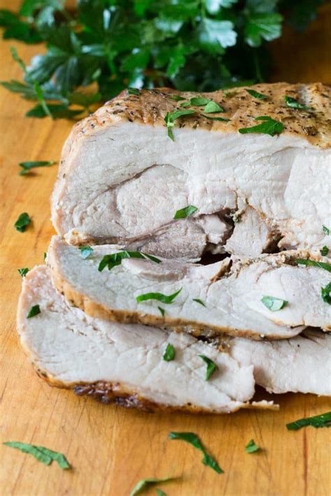 Pork sirloin roast. Pork loin sirloin cuts for roasting should be roasted in an uncovered, shallow pan at 350 degrees Fahrenheit for around 50 minutes (unless otherwise stated). The internal temperatu... 