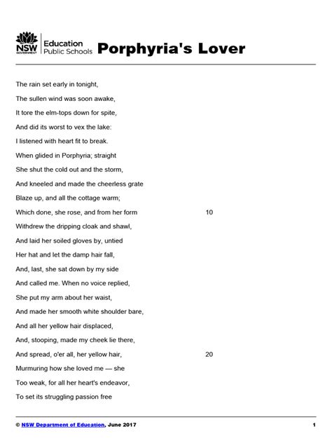 Read Porphyrias Lover By Shmoop
