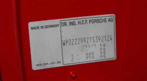 Porsche VIN Decoder