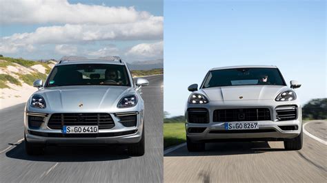 Porsche macan vs cayenne. Mar 15, 2022 · On the contrary, a base model Macan only generates 261hp whereas a base Cayenne generates 335hp. When talking new, the biggest difference between the two is price point. The Cayenne is significantly more expensive but is bigger, more spacious, and offers a few more luxury features compared to the more compact Macan. 