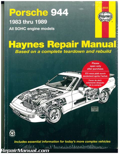 Porsche workshop manual 944 four volume set. - John deere 3400 telehandler parts manual.