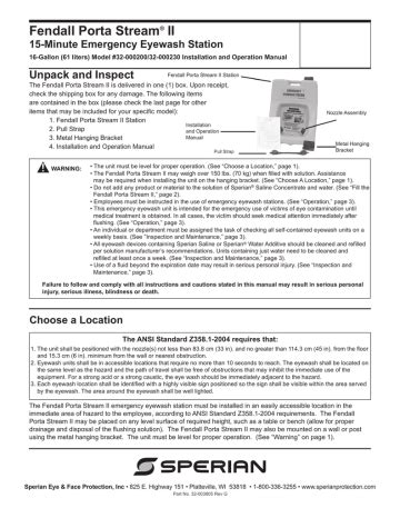 Porta Stream II - Datasheet and Manual - Honeywell