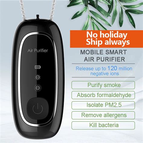 Portable Air Purifier Necklace Purifying Air Wearable Negative