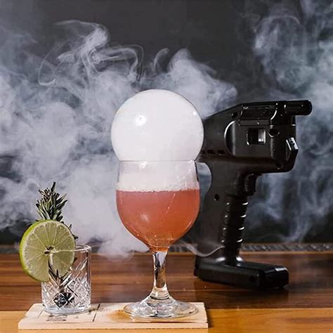 Portable Handheld Cocktail Smoke Bubble Gun, Cold Smoke