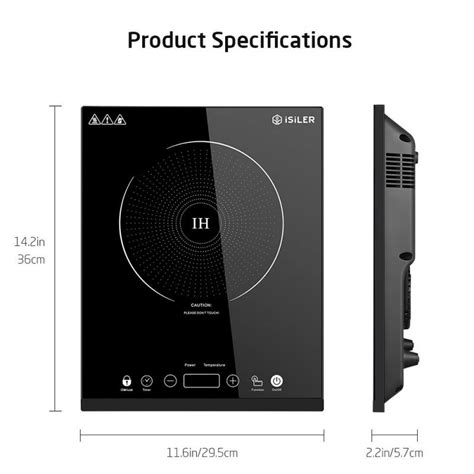 Portable Induction Cooktop, iSiLER 1800W Sensor Touch Electric...