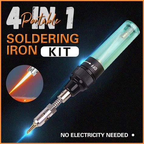 Portable Soldering Iron Kit Burner Blow Torch Gas Soldering Iron …