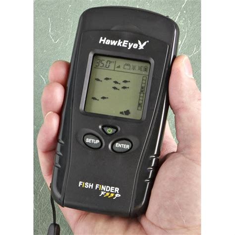 Portable fish finder by hawkeye with sonar sensor 120’ range …